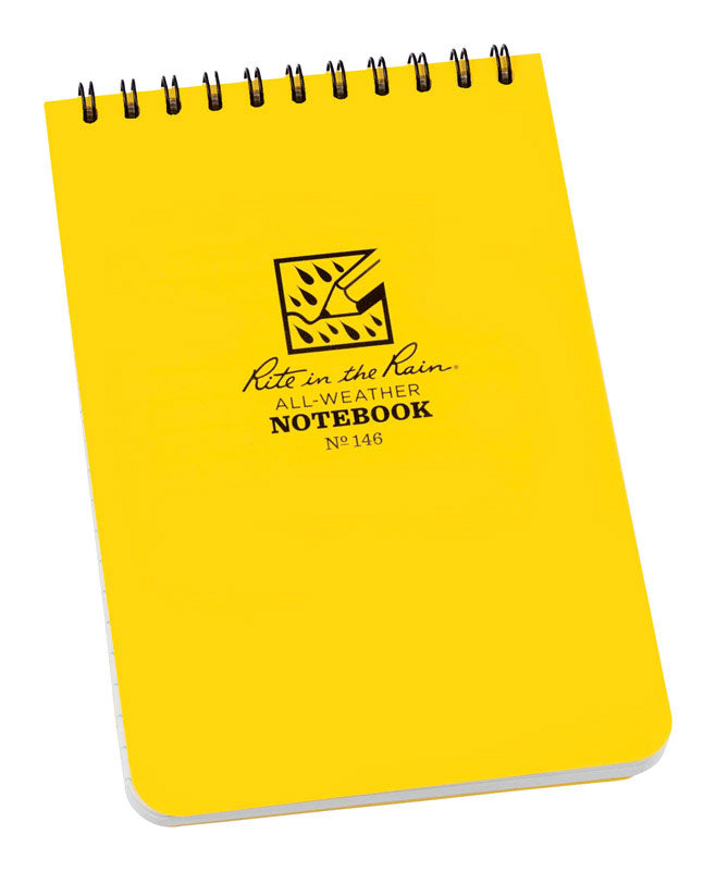 RITE IN THE RAIN - Rite in the Rain 4 in. W X 6 in. L Top-Spiral Yellow All-Weather Notebook - Case of 12
