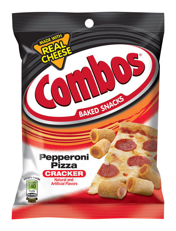 COMBOS - Combos Baked Snacks Pepperoni Pizza Crackers 6.3 oz Bagged - Case of 12