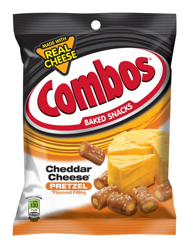 COMBOS - Combos Baked Snacks Cheddar Cheese Filled Pretzels 6.3 oz Bagged - Case of 12