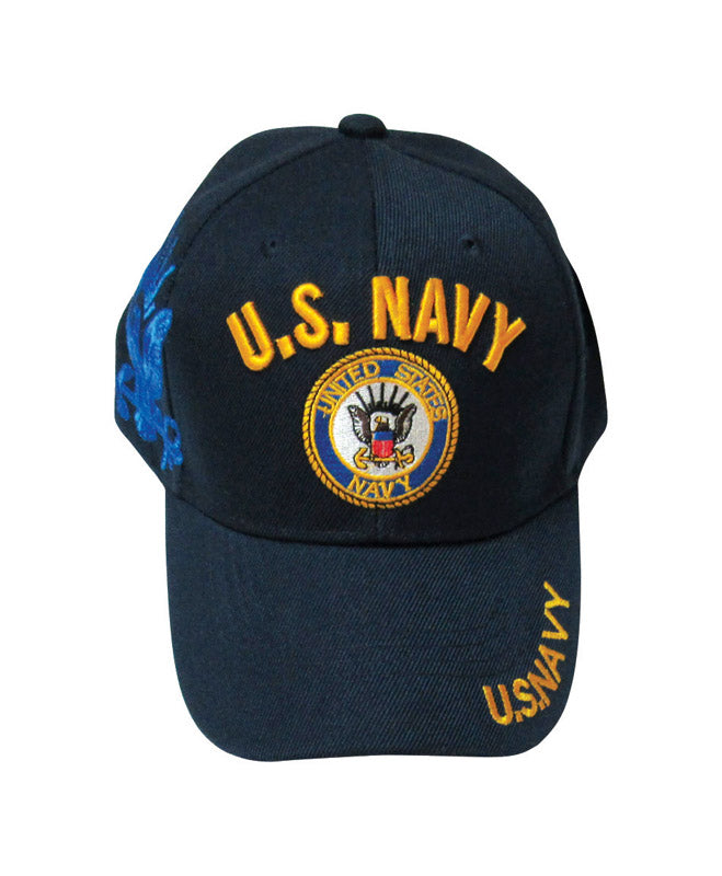 JWM - JWM U.S. Navy Logo Baseball Cap Navy Blue One Size Fits All - Case of 6