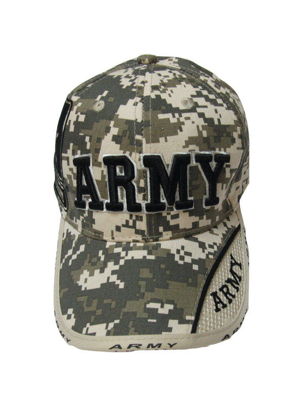 JWM - JWM U.S. Army Logo Baseball Cap Digital Camouflage One Size Fits All - Case of 6