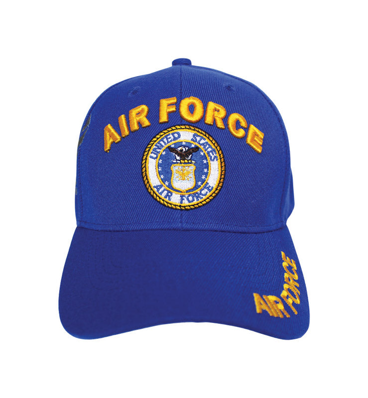 JWM - JWM U.S. Air Force Logo Baseball Cap Royal Blue One Size Fits All - Case of 6