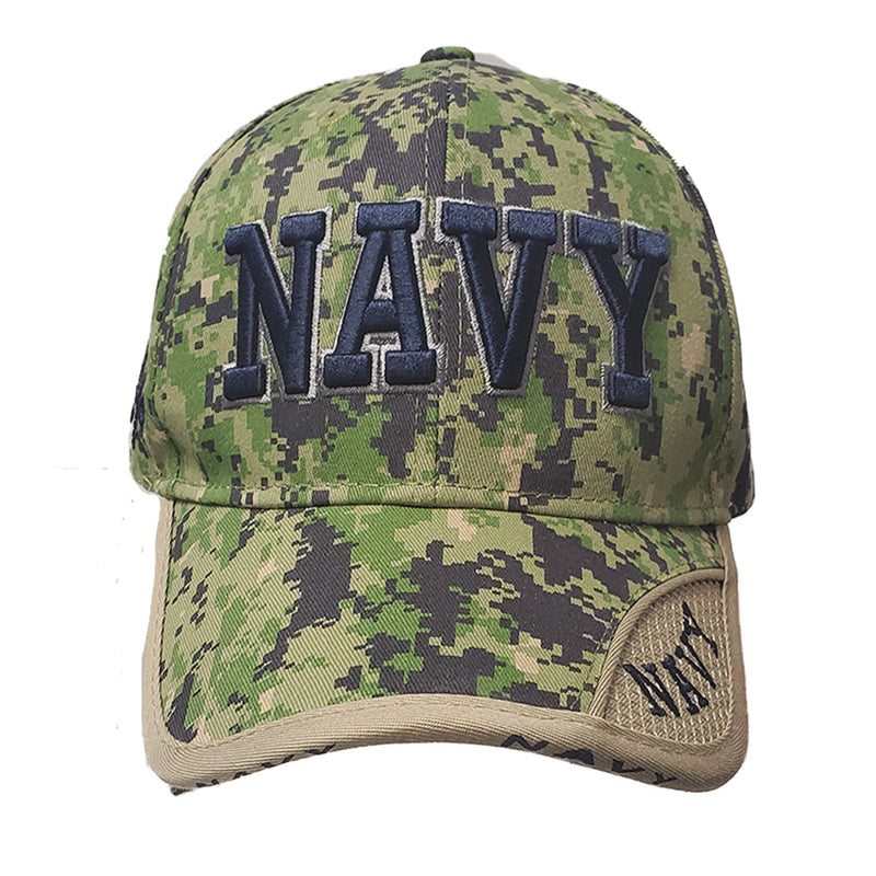 JWM - JWM U.S. Navy Logo Baseball Cap Digital Camo Green One Size Fits All - Case of 6