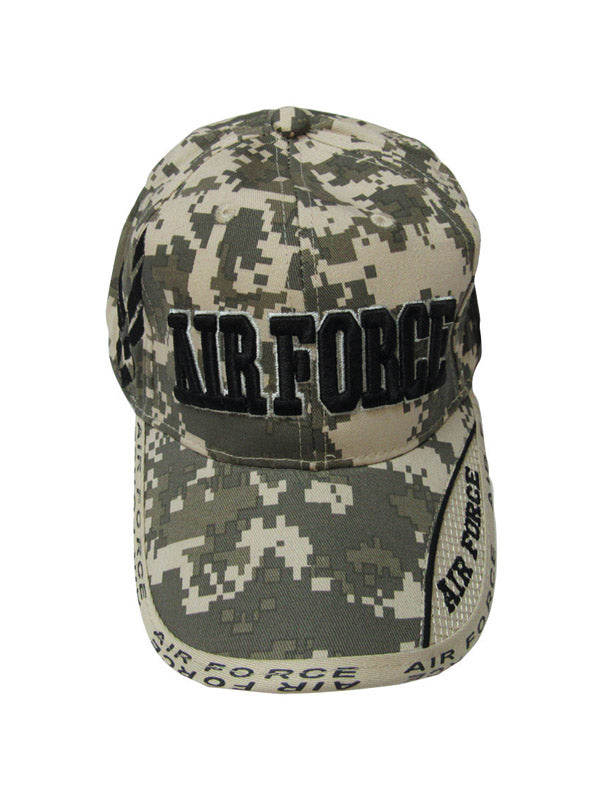 JWM - JWM U.S. Air Force Logo Baseball Cap Digital Camouflage One Size Fits All - Case of 6