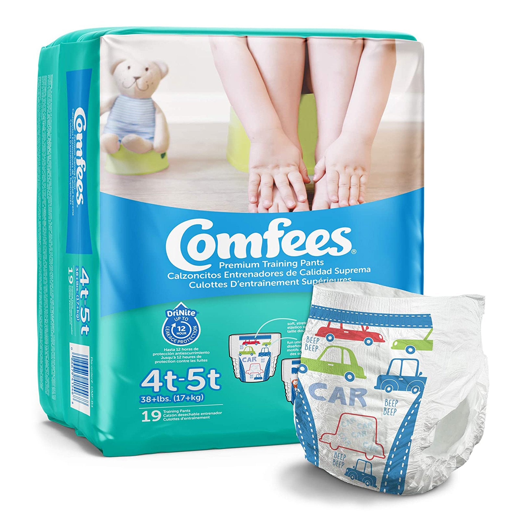 Attends Healthcare Products - Male Toddler Training Pants Comfees® Pull On with Tear Away Seams Size 4T to 5T Disposable Moderate Absorbency [19/BG]