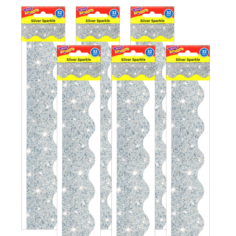 TREND - Silver Sparkle Terrific Trimmers®, 32.5' Per Pack, 6 Packs