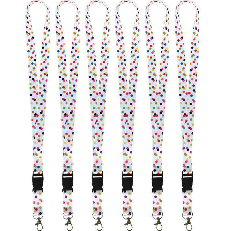 TEACHER CREATED RESOURCES - Confetti Lanyard, Pack of 6