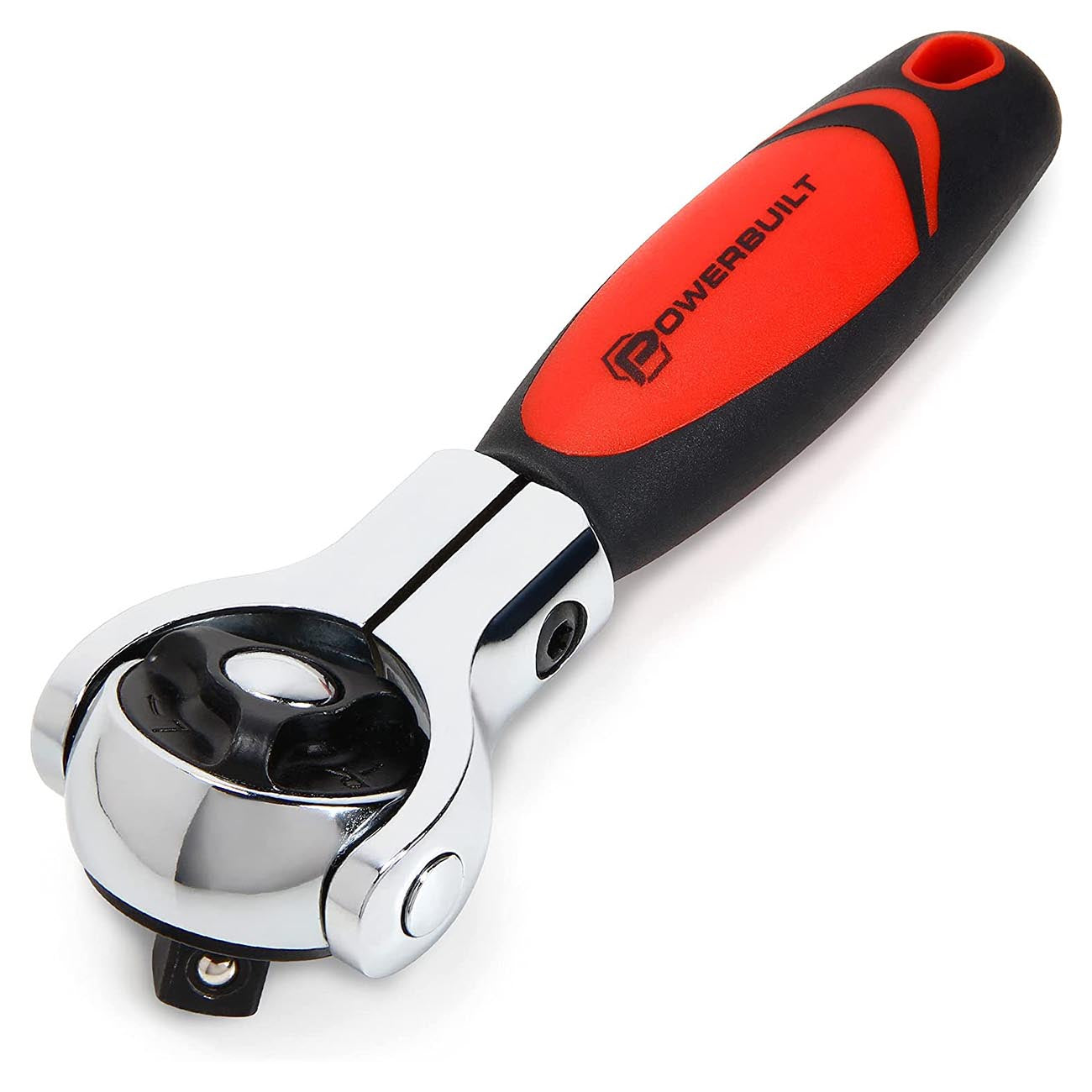 PowerBuilt 3/8" Drive Stubby Ratchet with 270¬∞ Swivel Head - 72 Tooth