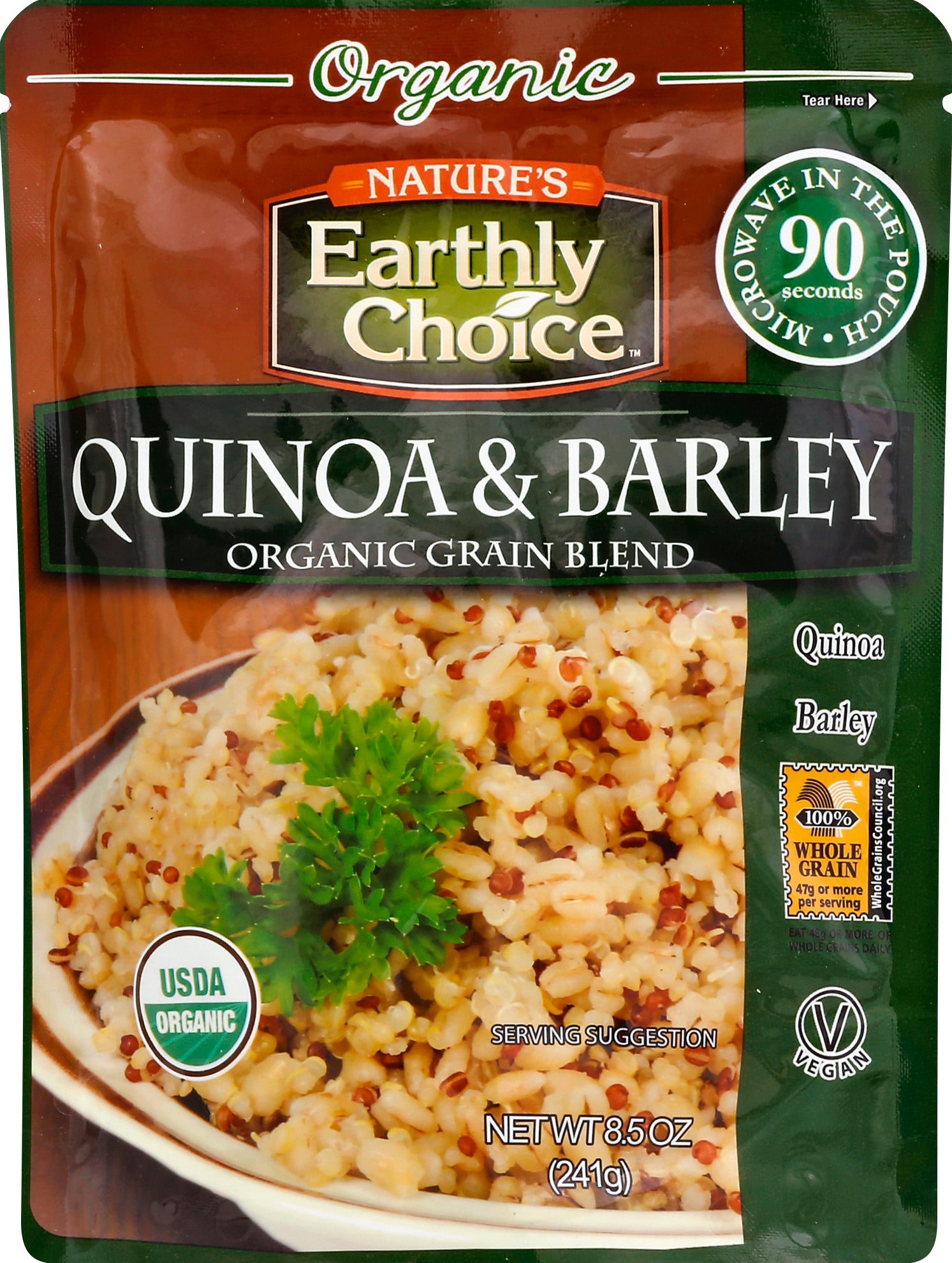 Natures Earthly Choice Organic Quinoa & Barley 8.5 oz - Case of 6