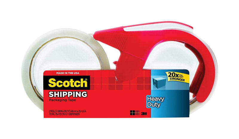 3M - 3M Scotch 1.88 in. W X 38.2 yd L Heavy Duty Packaging Tape Clear [3850S-21RD-3GC]