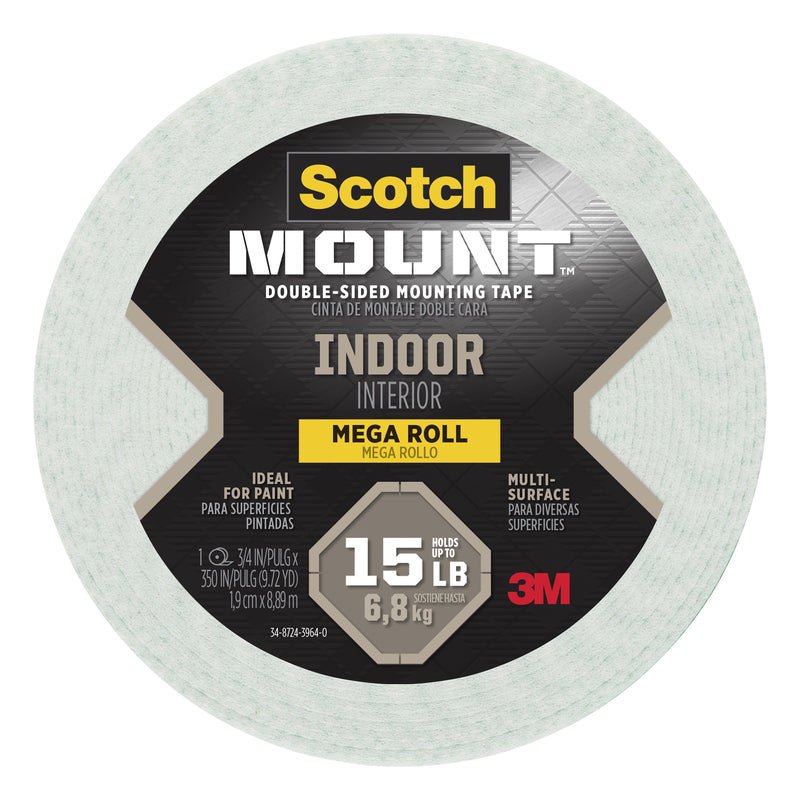 SCOTCH - Scotch Mount Double Sided 3/4 in. W X 350 in. L Mounting Tape White