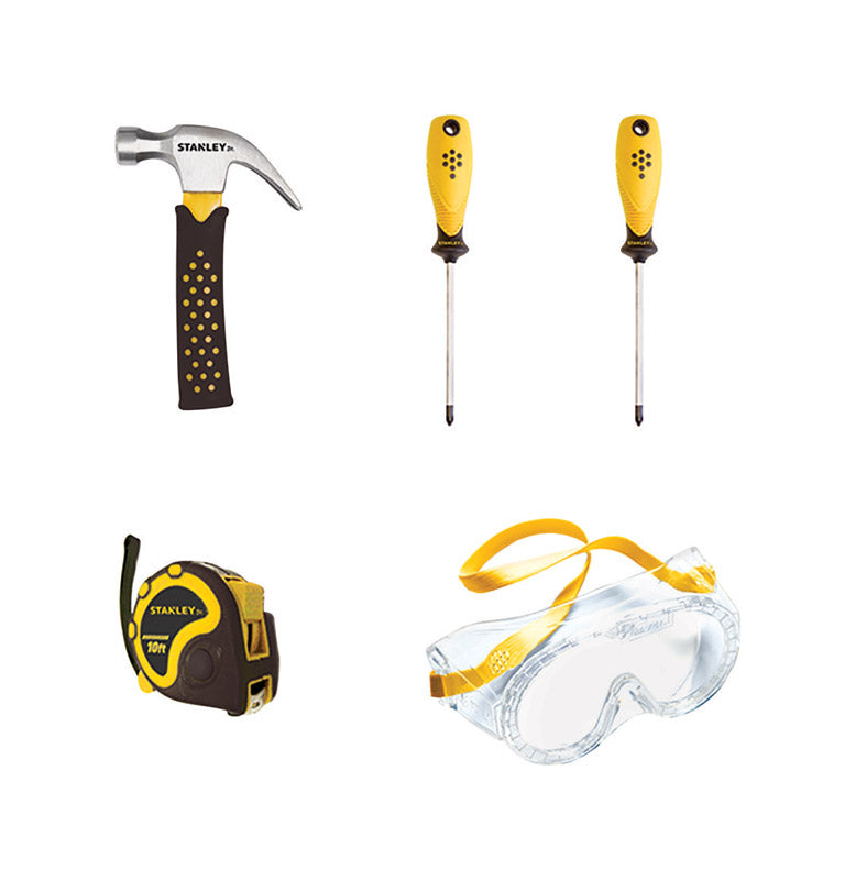 STANLEY JR. - Stanley Jr. Tool Set Rubber/Steel Multicolored 5 pc