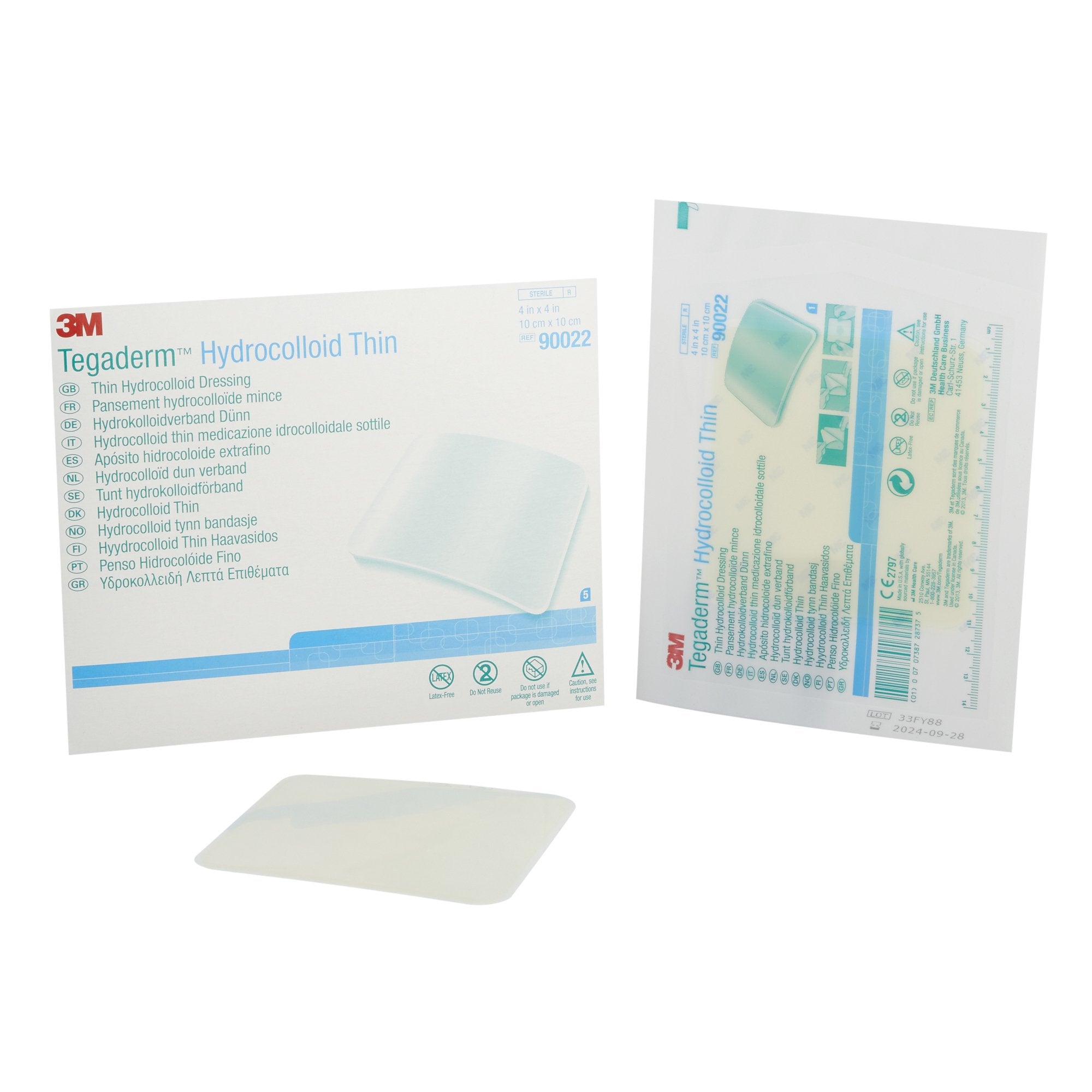 Solventum Corporation - Thin Hydrocolloid Dressing 3M™ Tegaderm™ Thin 4 X 4 Inch Square [1/EA]