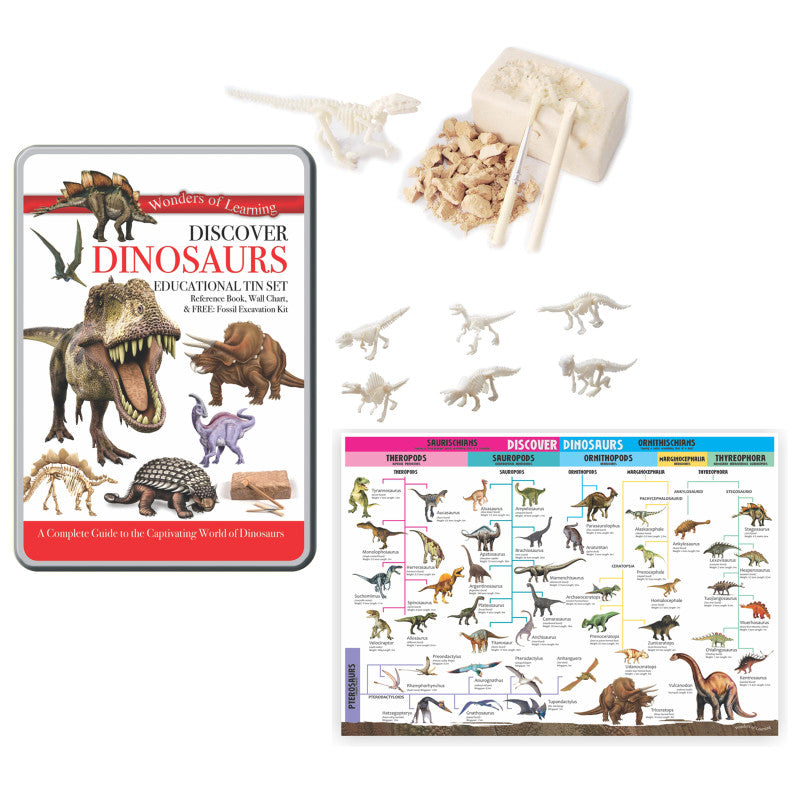 WONDERS OF LEARNING - Wonders of Learning Tin Set, Discover Dinosaurs