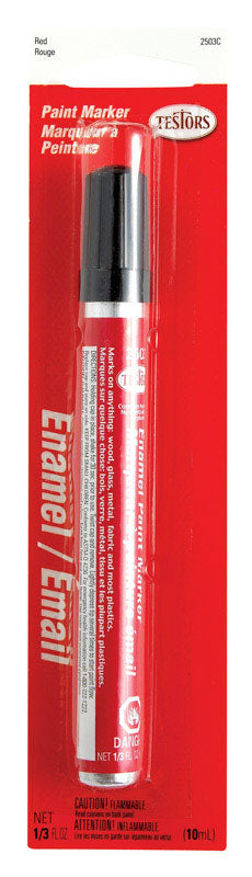 TESTORS - Testors Gloss Red Enamel Paint Marker 0.3 oz - Case of 6
