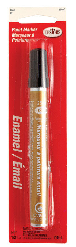 TESTORS - Testors Metallic Gold Enamel Paint Marker 0.3 oz - Case of 6