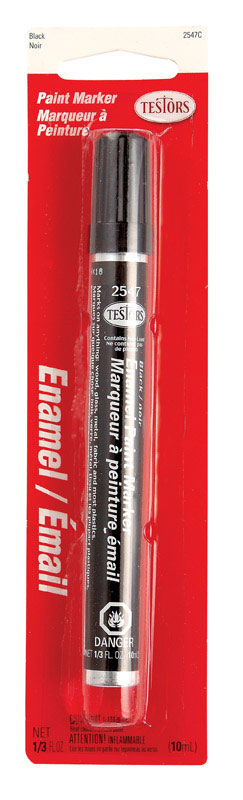 TESTORS - Testors Gloss Black Enamel Paint Marker 0.3 oz - Case of 6