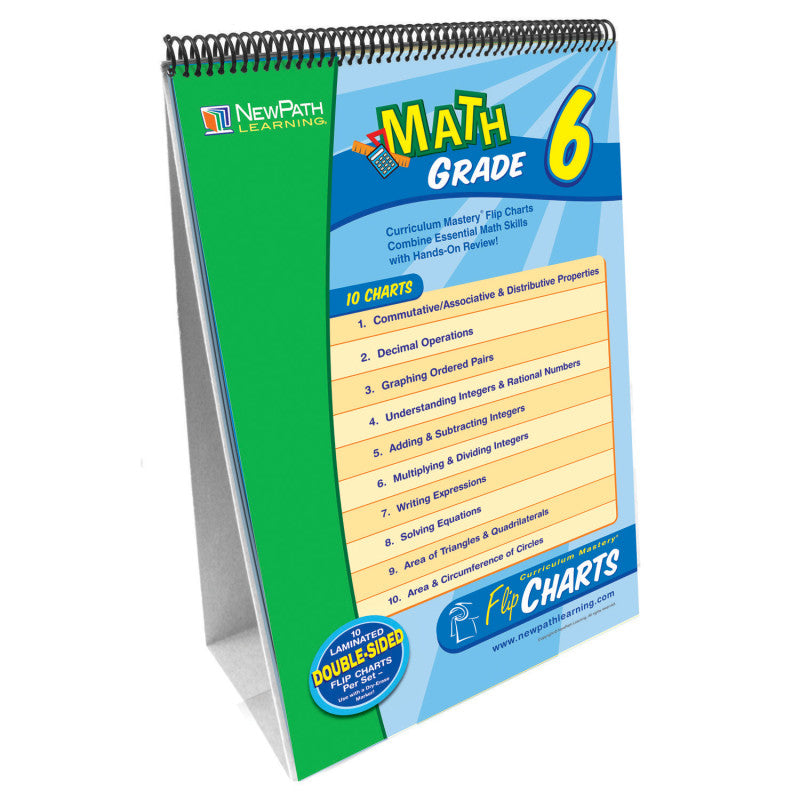 NEWPATH LEARNING - Math Skills Curriculum Mastery® Flip Chart, Grade 6