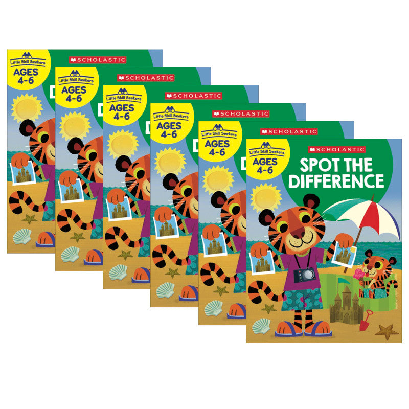 SCHOLASTIC TEACHING SOLUTIONS - Little Skill Seekers: Spot the Difference Activity Book, Pack of 6