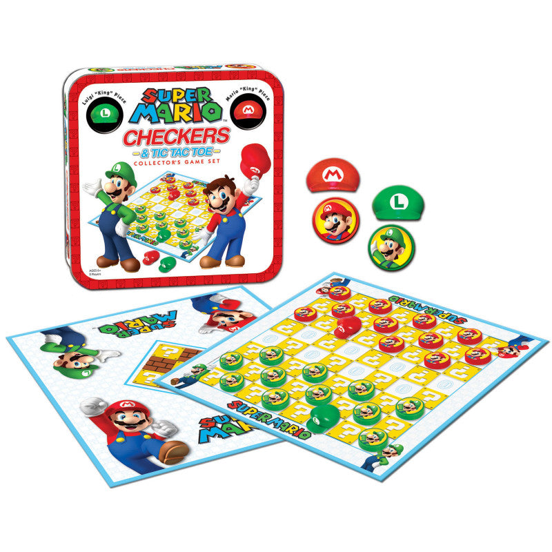 USAOPOLY - Super Mario™ Checkers & Tic Tac Toe Collector's Game Set