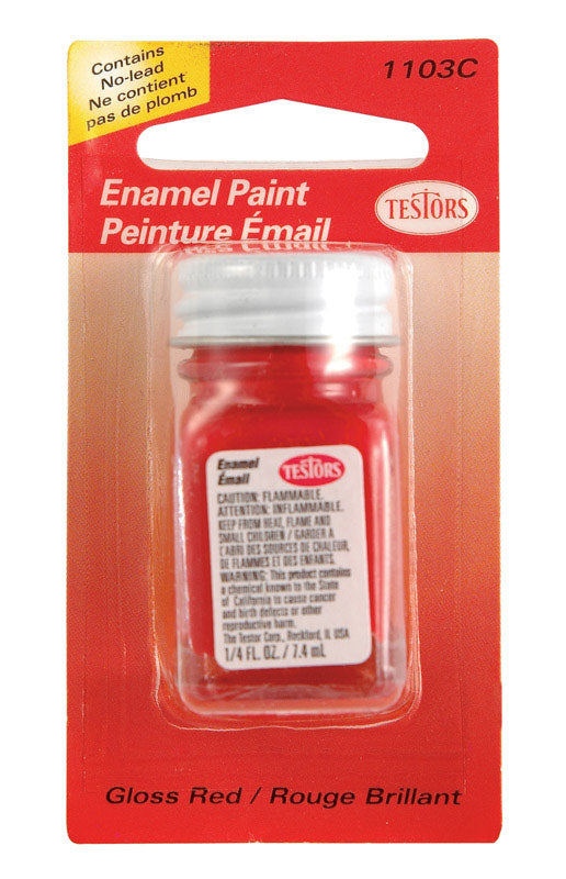 TESTORS - Testors Gloss Red Hobby Paint 0.25 oz - Case of 6