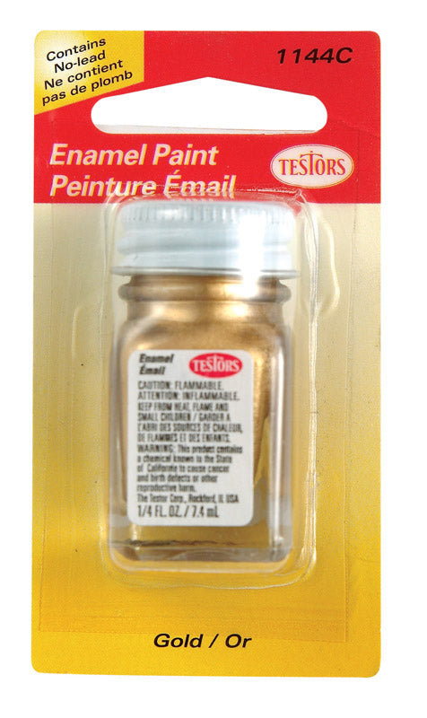 TESTORS - Testors Metallic Gold Hobby Paint 0.25 oz - Case of 6