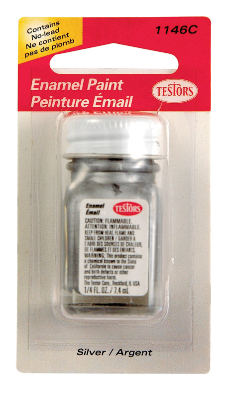 TESTORS - Testors Metallic Silver Hobby Paint 0.25 oz - Case of 6