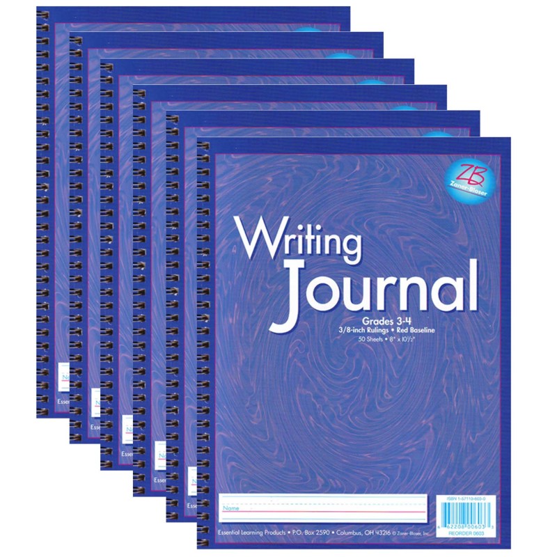 ZANER-BLOSER - My Writing Journals, Grade 3-4, Purple, Pack of 6