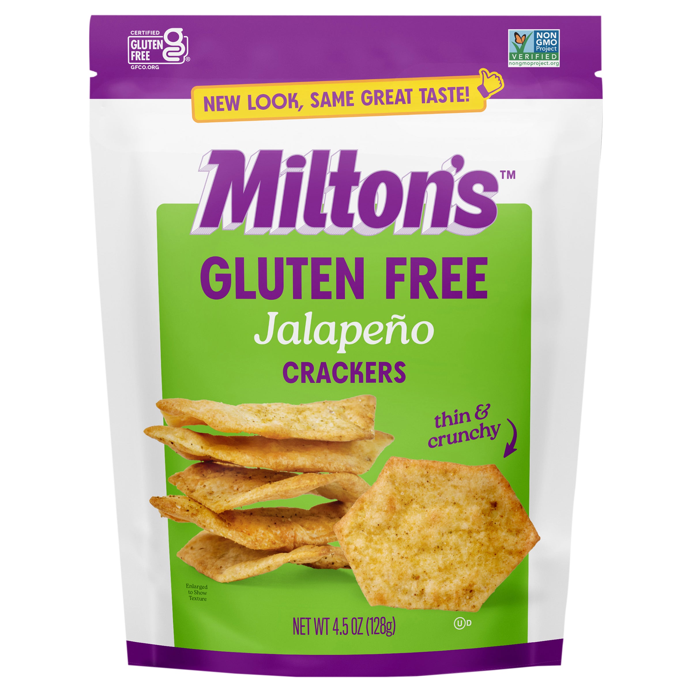 Milton's Gluten Free Crackers - Jalapeño, 4.5oz - Case of 6