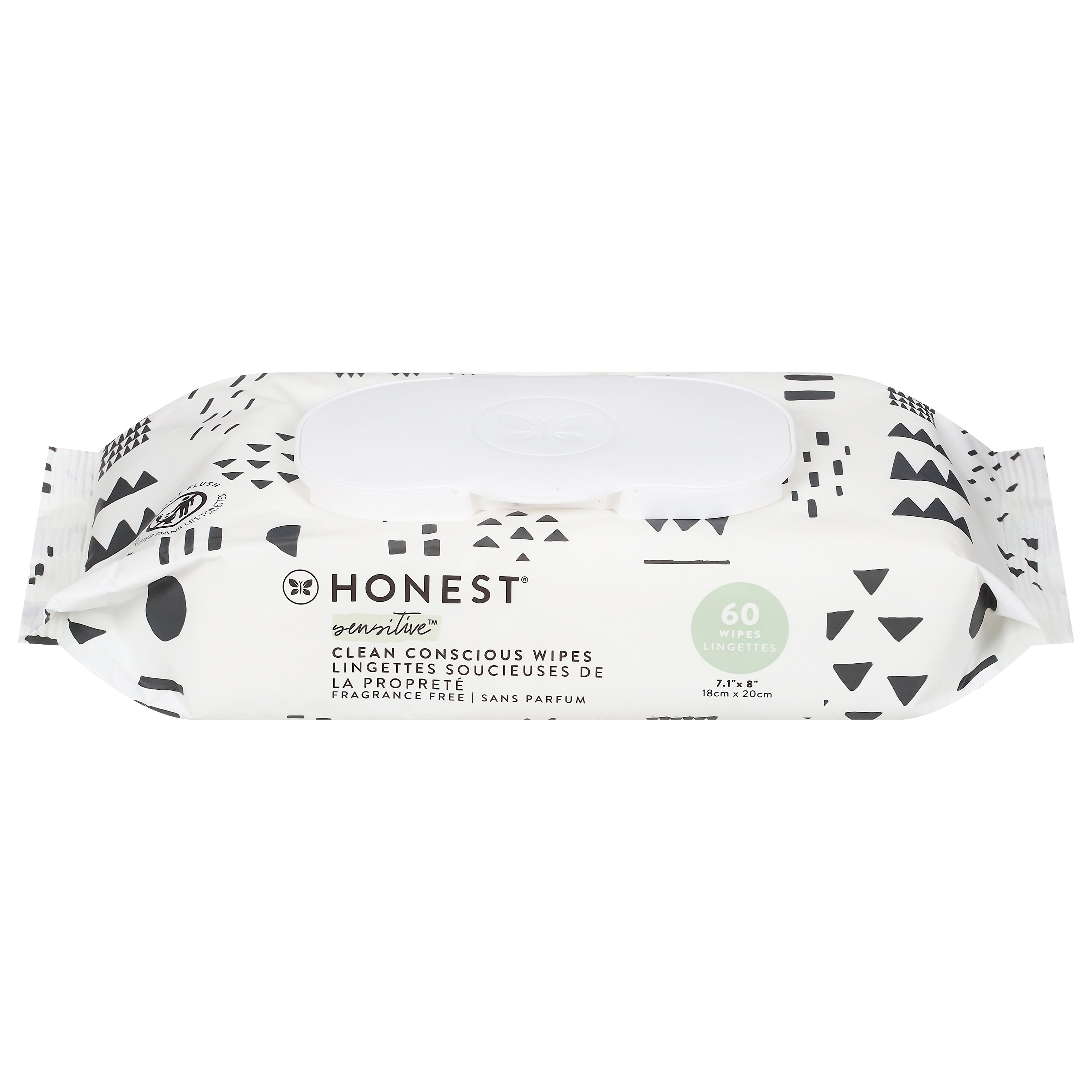 Honest Sensitive Clean Conscious Fragrance Free Wipes 60 Each - Case of 12