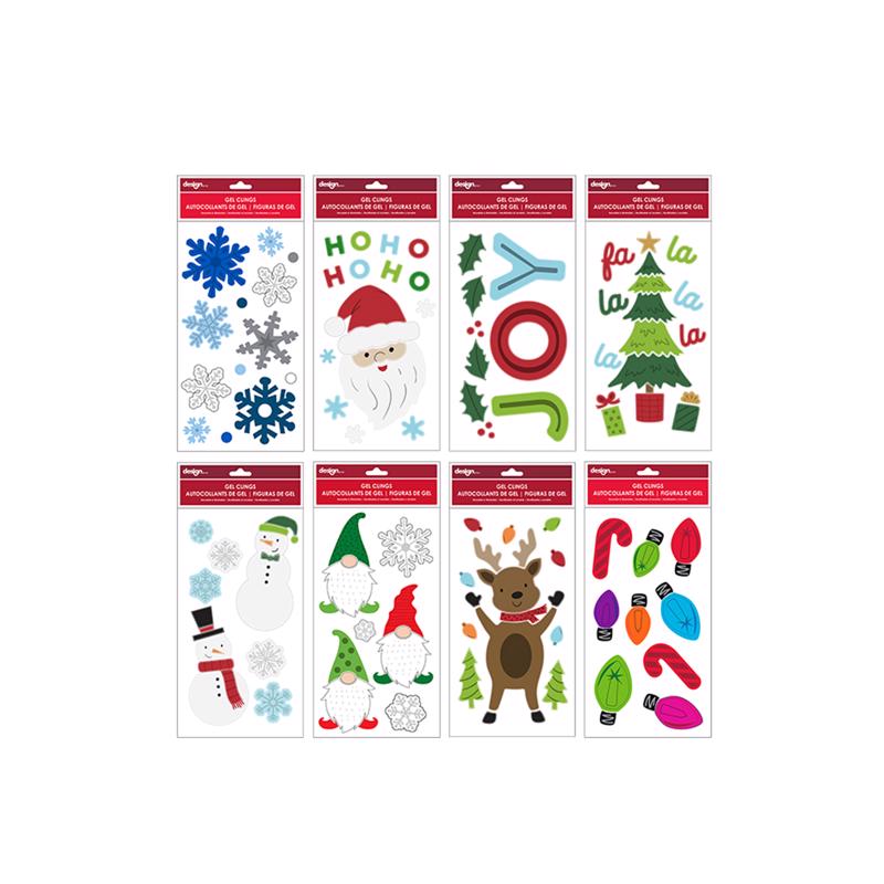 IMPACT INNOVATIONS - Impact Innovations Multicolored Christmas Window Clings 2.2 in. - Case of 24