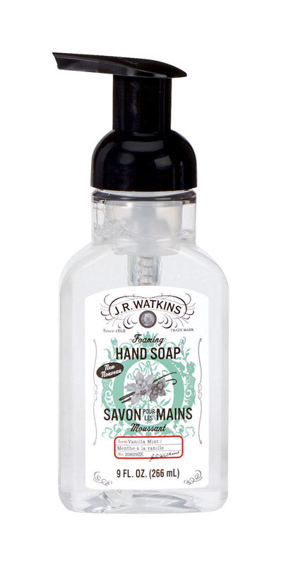 J.R. WATKINS - J.R. Watkins Vanilla Mint Scent Foam Hand Soap 9 oz - Case of 6