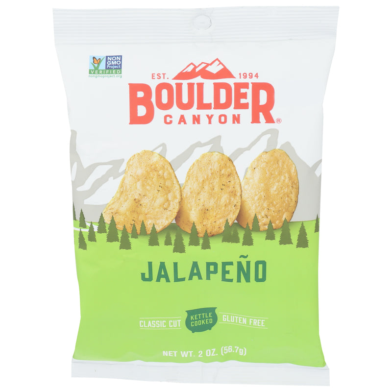 BOULDER CANYON - Boulder Canyon Jalapeno Kettle Cooked Potato Chips 2 oz Pegged - Case of 8