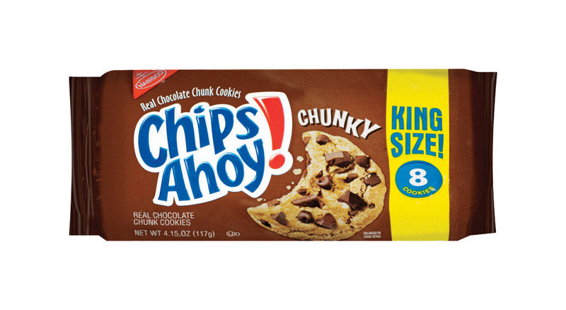 CHIPS AHOY! - Chips Ahoy! Chunky Chocolate Chip Cookies 4.15 oz Packet - Case of 8