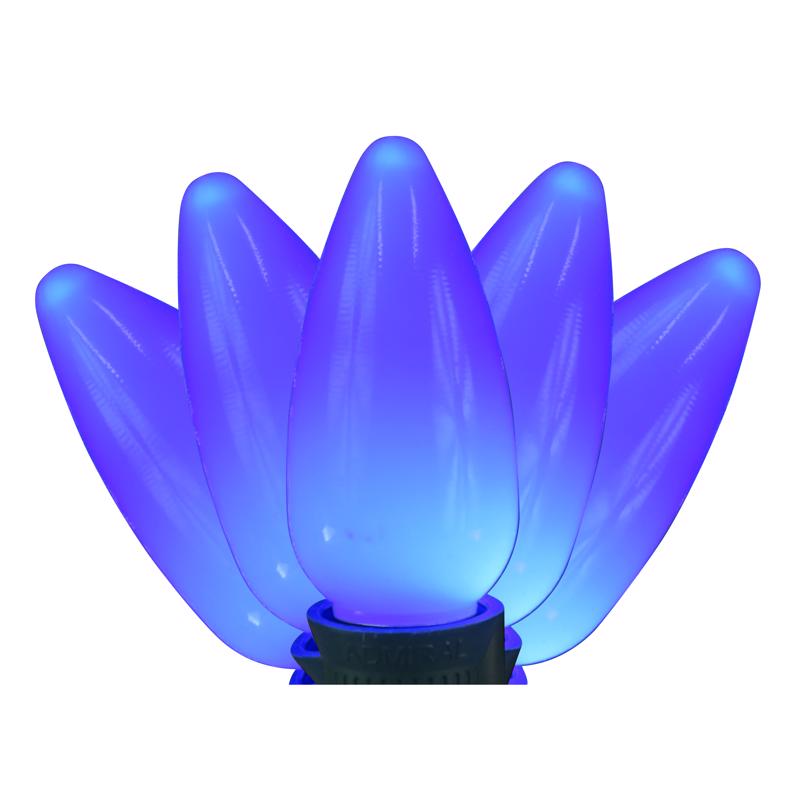 HOLIDAY BRIGHT LIGHTS - Holiday Bright Lights LED C9 Blue 25 ct Replacement Christmas Light Bulbs [BU25LEDSC9-OBLA]
