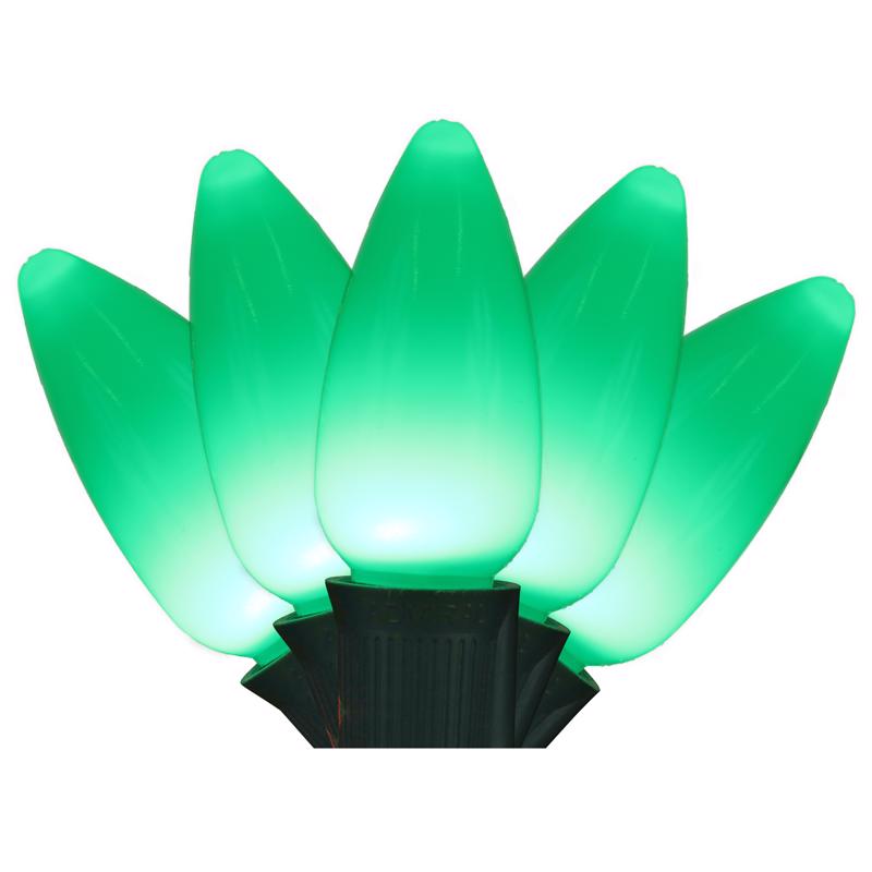 HOLIDAY BRIGHT LIGHTS - Holiday Bright Lights LED C9 Green 25 ct Replacement Christmas Light Bulbs [BU25LEDSC9-OGRA]
