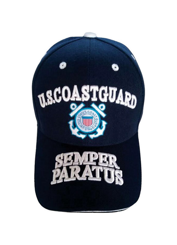 JWM - JWM U.S. Coast Guard Logo Baseball Cap Blue One Size Fits All - Case of 6