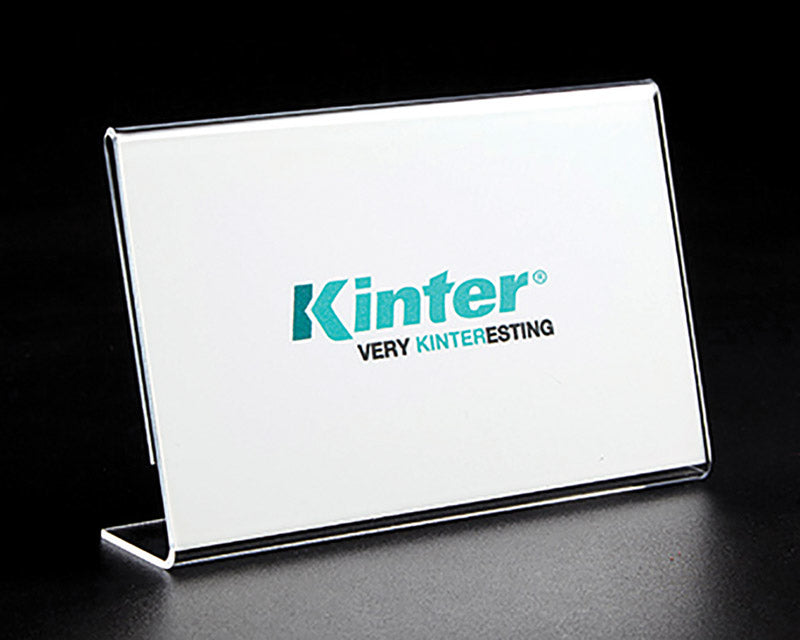 KINTER - Clear Plastic Counter Slant Back Sign Holder [150802-ACE]