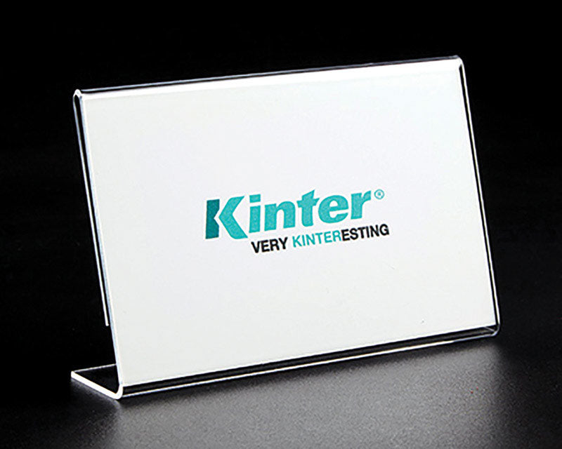 KINTER - Clear Plastic Counter Slant Back Sign Holder [150801-ACE]