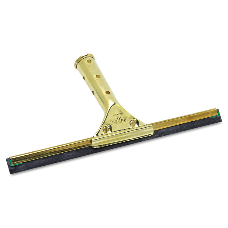 Unger - Golden Clip Brass Squeegees, 12" Wide Blade, 4.5" Handle