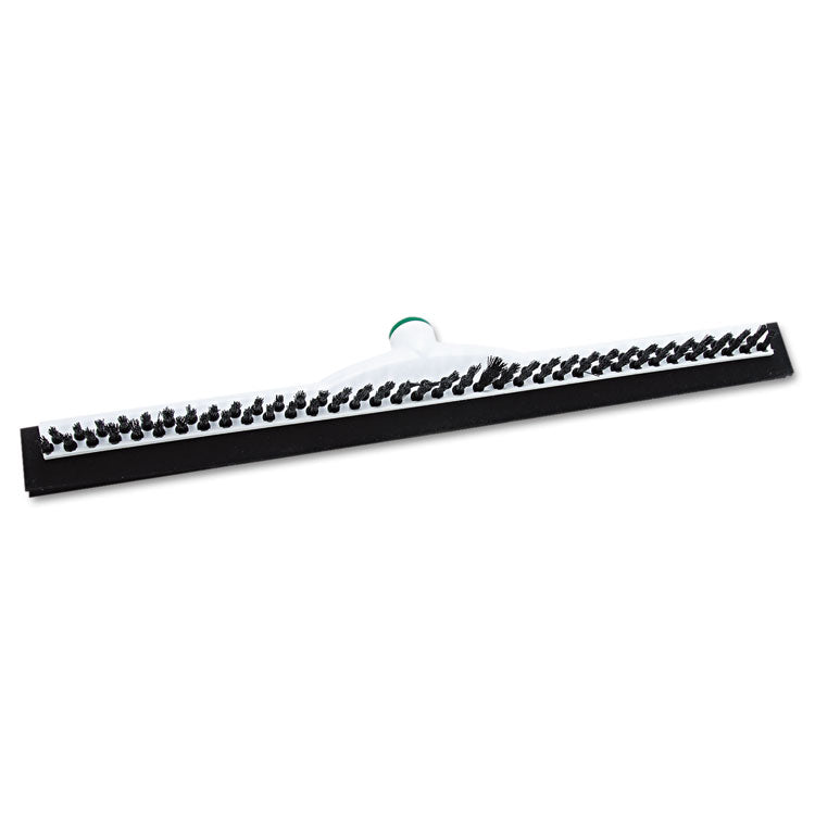 Unger - Sanitary Brush with Squeegee, Black Polypropylene Bristles, 22" Brush