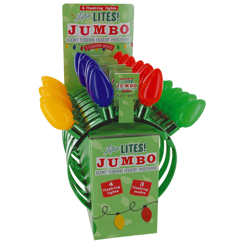 DM MERCHANDISING - DM Merchandising Lotsa Lites Christmas Lighted Headband Metal/Plastic 1 pk - Case of 24