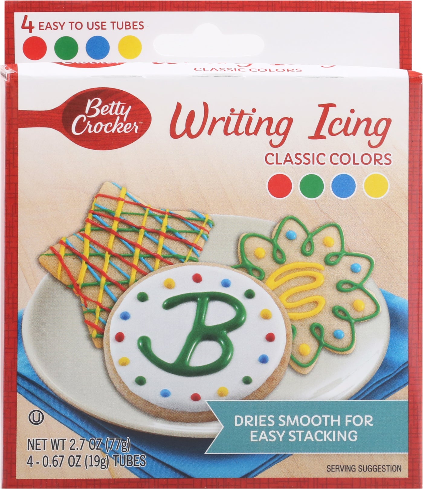 Betty Crocker Classic Colors Writing Icing 4 ea - Case of 6