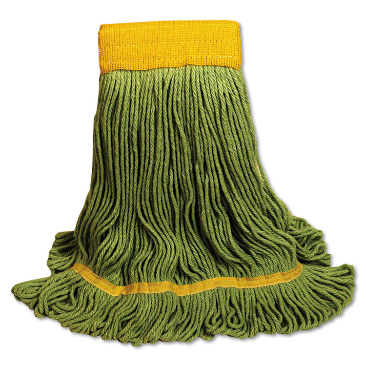 Boardwalk - EcoMop Looped-End Mop Head, Recycled Fibers, Large Size, Green