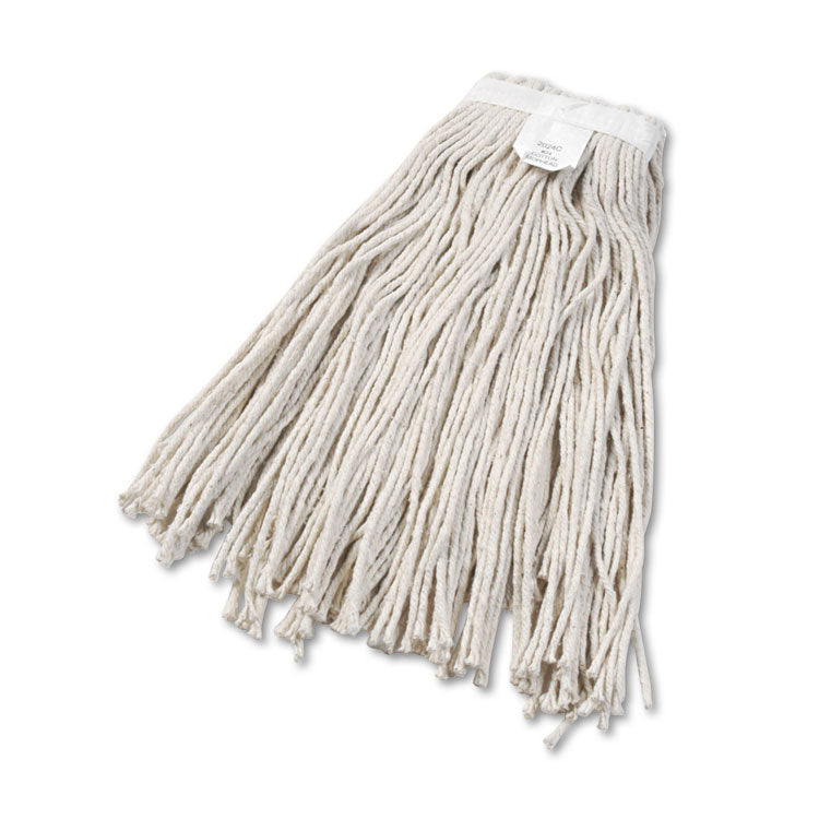 Boardwalk - Cut-End Wet Mop Head, Cotton, No. 24, White