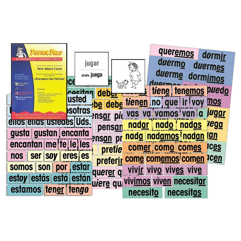 POSTER PALS - Verb Attack Card Set, Spanish