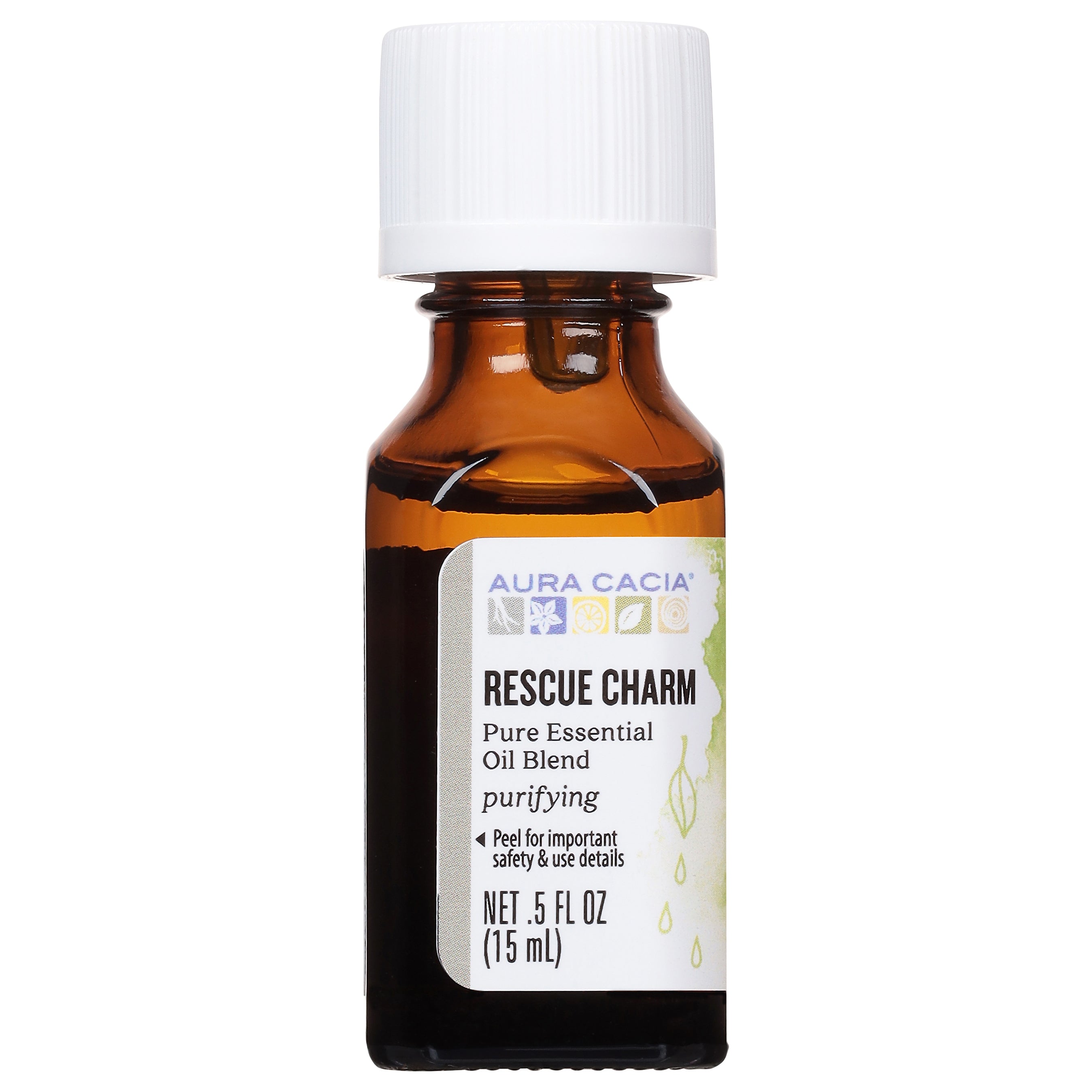 Aura Cacia Purifying Rescue Charm Pure Essential Oil Blend 0.5 fl oz - Case of 1