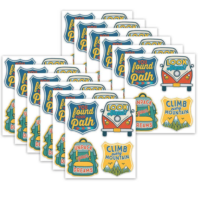 EUREKA - Adventurer Sticker Badges Stickers, 40 Per Pack, 12 Packs