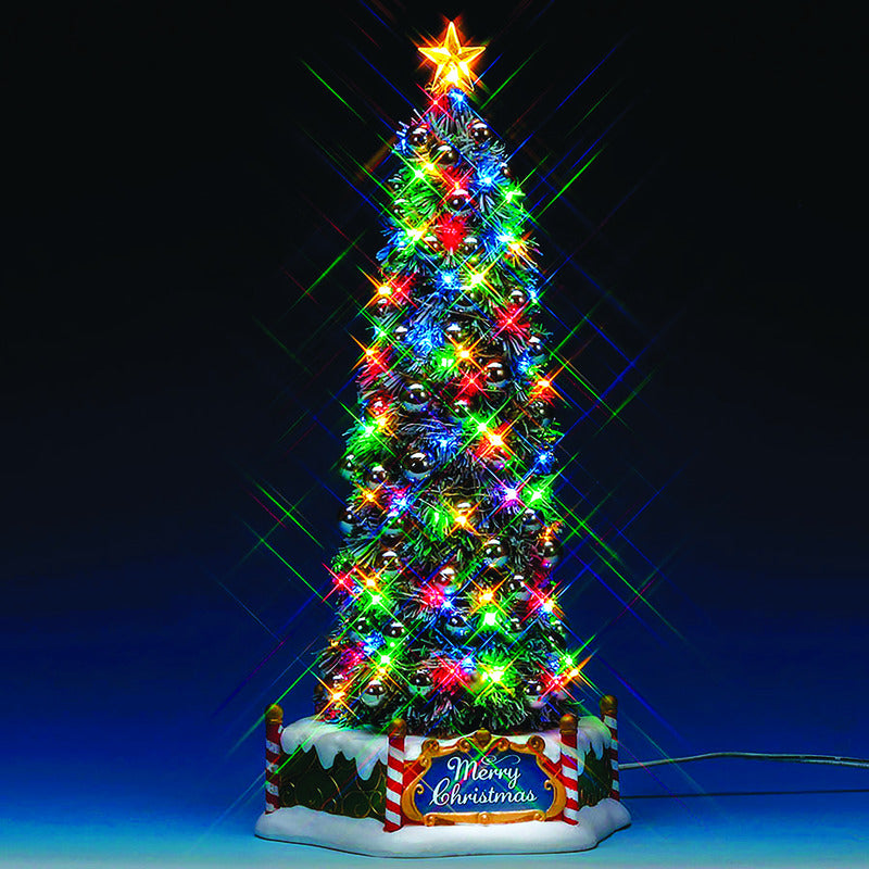 LEMAX - Lemax Multicolored New Majestic Christmas Tree Christmas Village 13 in.
