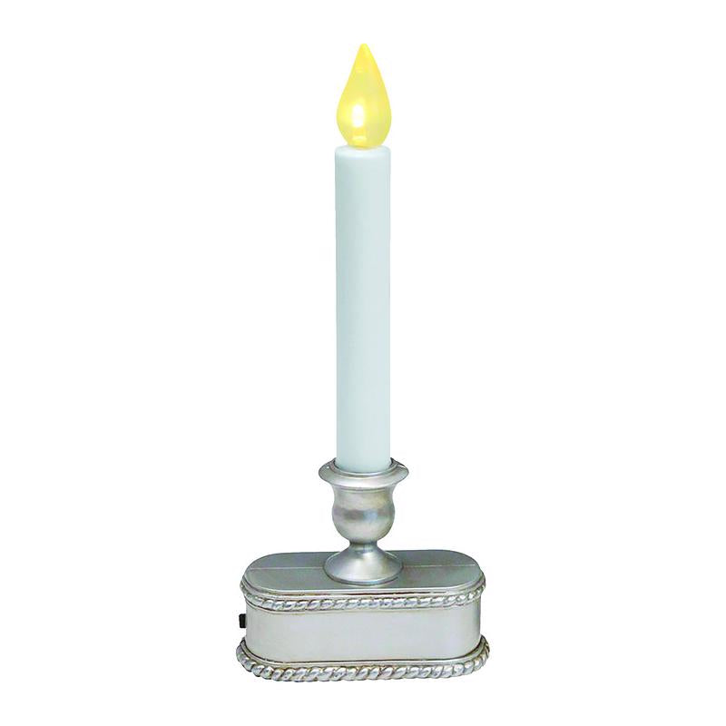 CELEBRATIONS - Celebrations Brushed Silver No Scent Auto Sensor Flameless Flickering Candle